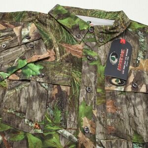 Mossy Oak Shirt Men XL Tibbee Technical Hunt NWTF Obsession Camo Button Down